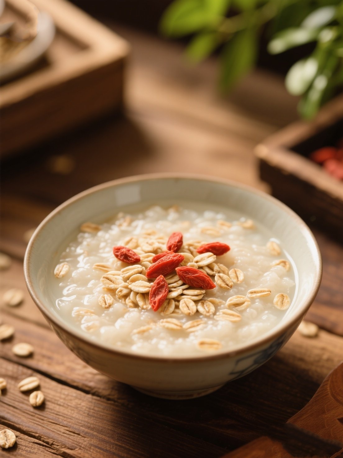 Goji oatmeal porridge