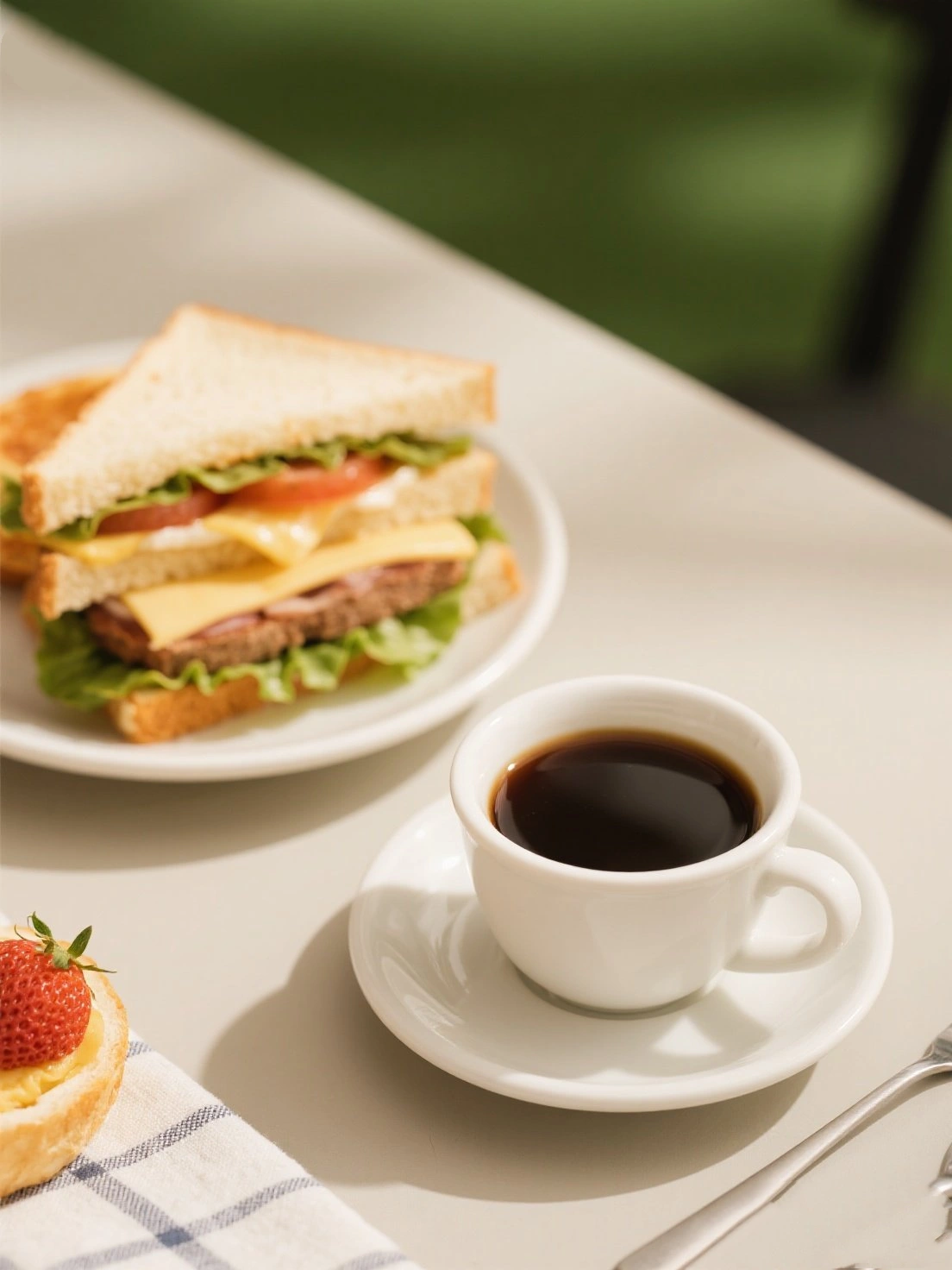 Americano and Sandwich