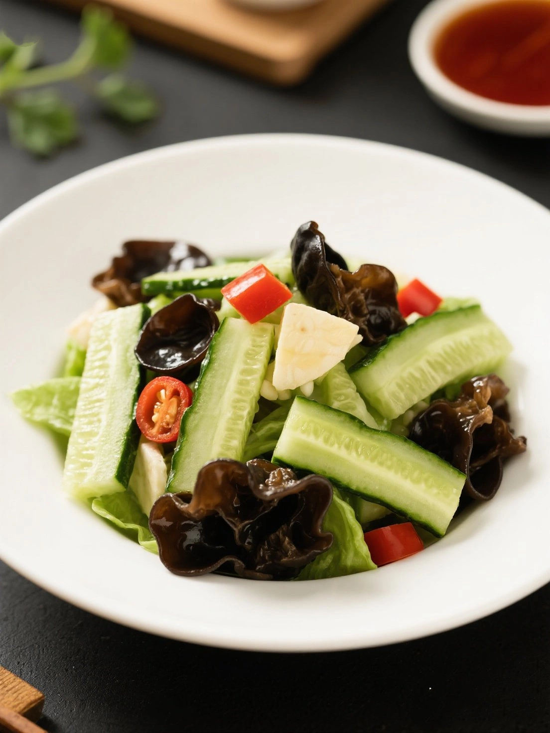 Black Fungus Salad with Cucumber