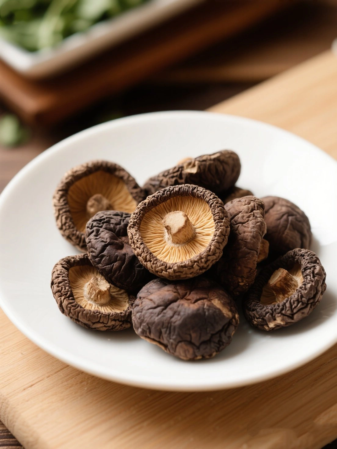 Rehydrated Black Mushrooms