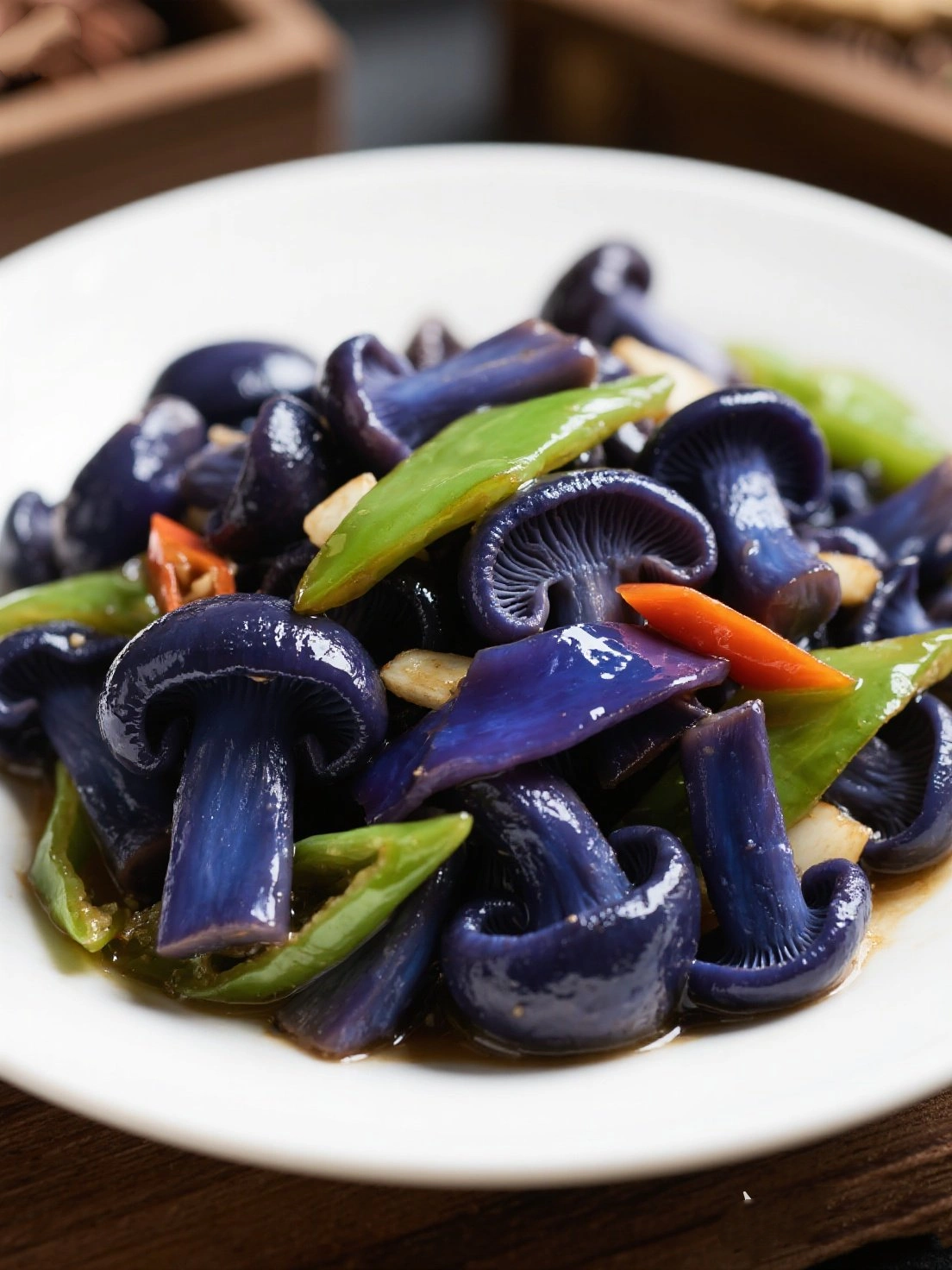 Sautéed Indigo Milk Caps