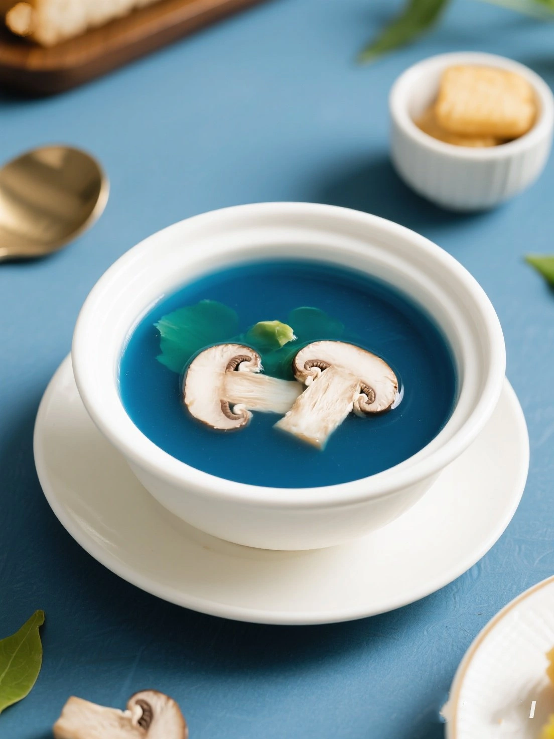 Blue Mushroom Soup