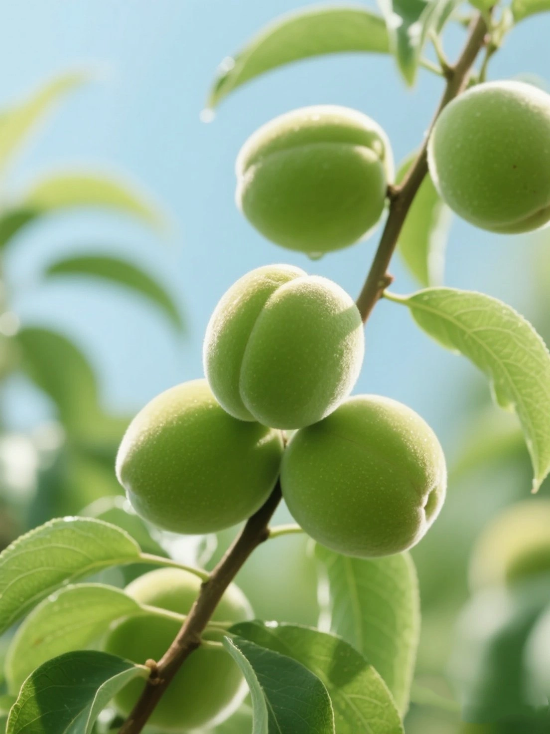 Fresh Green Plums
