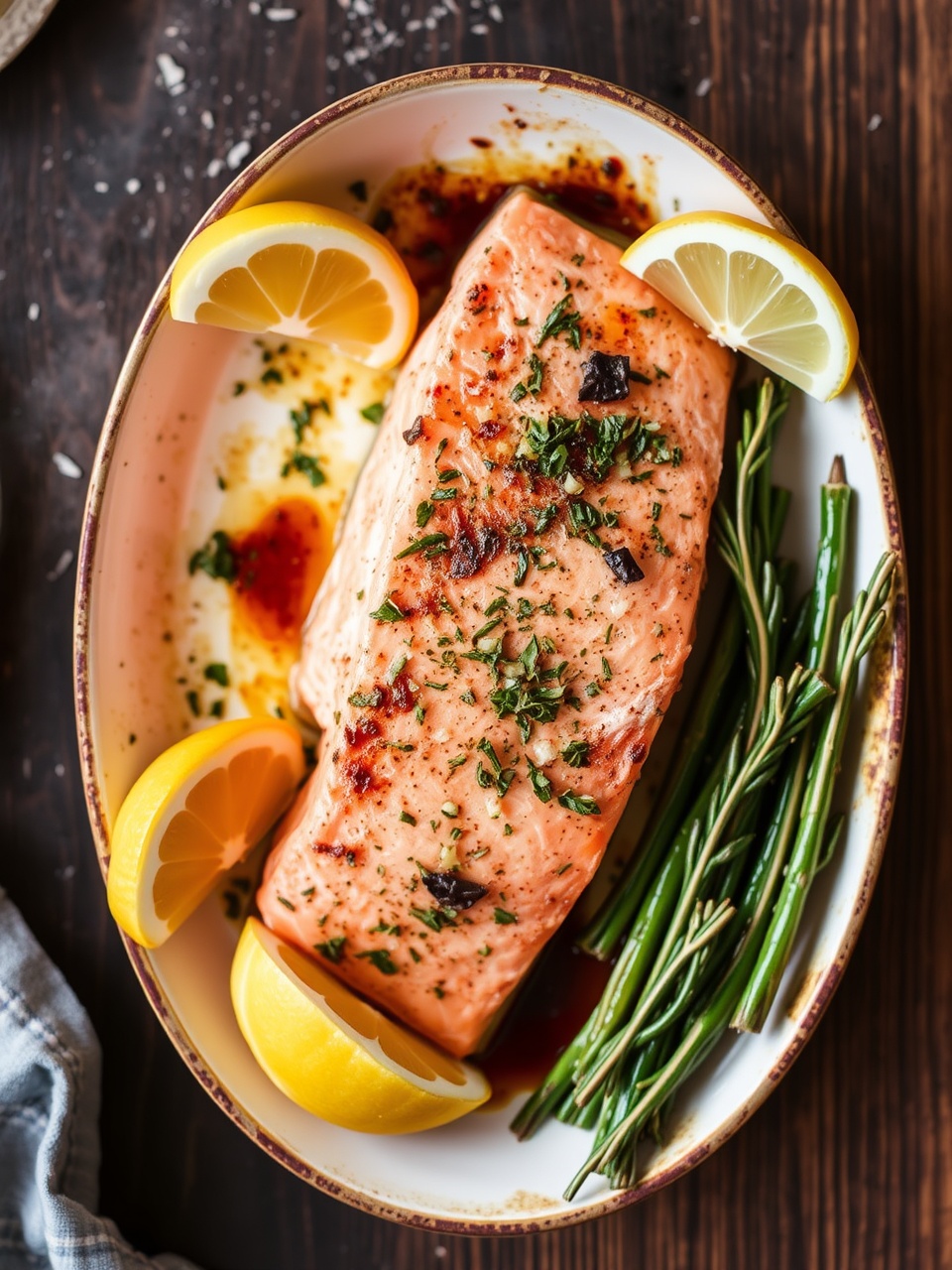 Baked Salmon with Herbs