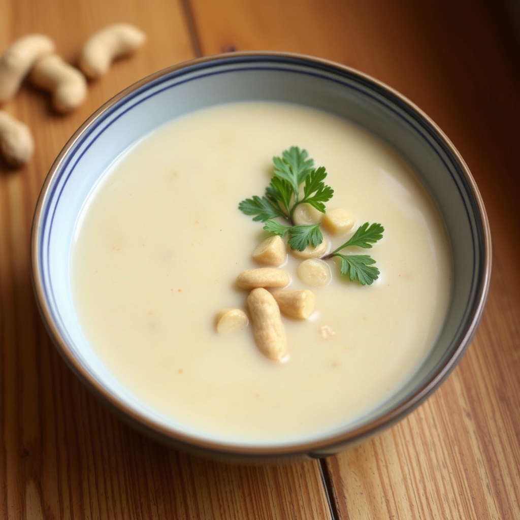 Peanut milk soup
