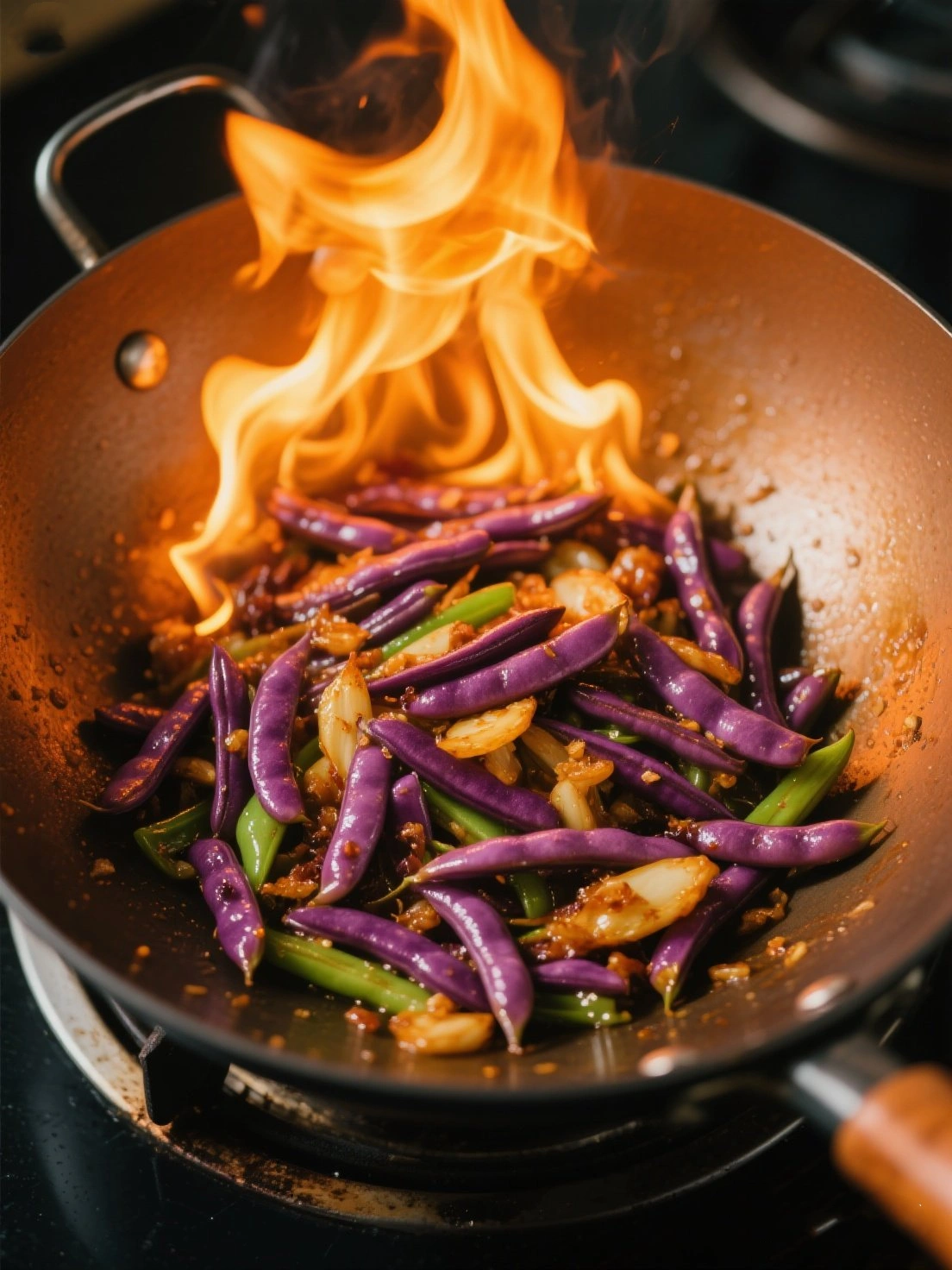 Stir-Fried Purple Hyacinth Beans
