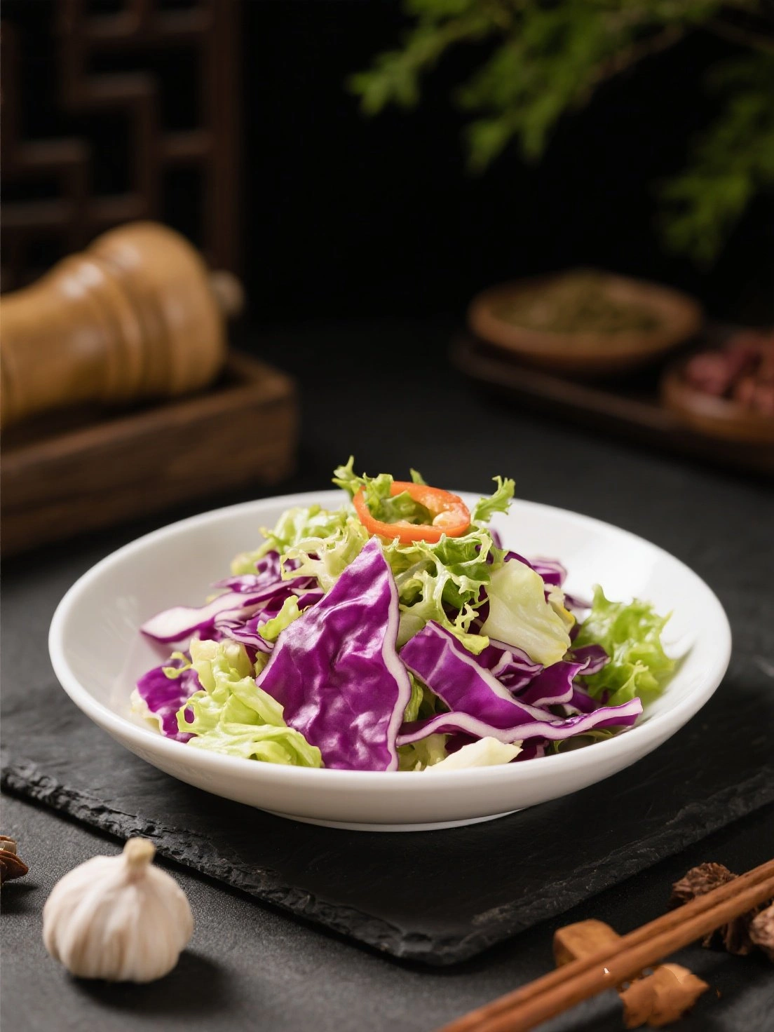Colorful Purple Cabbage Slaw