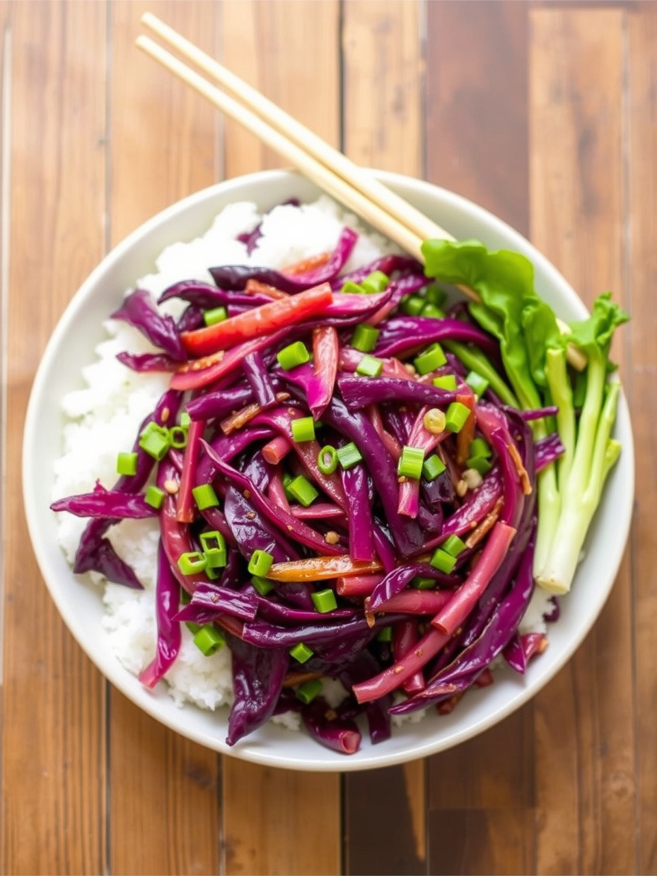 Stir-Fried Purple Cabbage