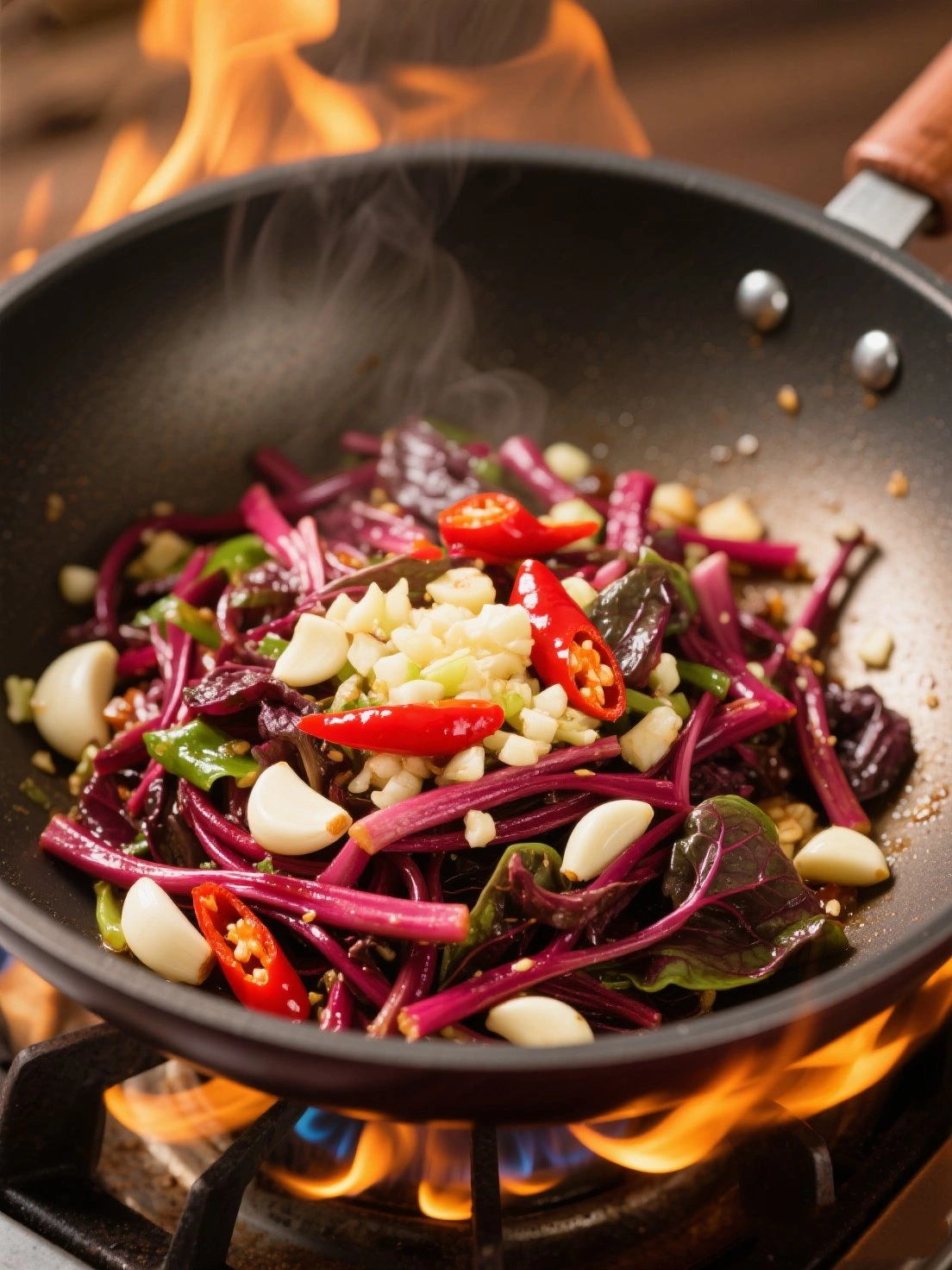 Amaranth with Garlic