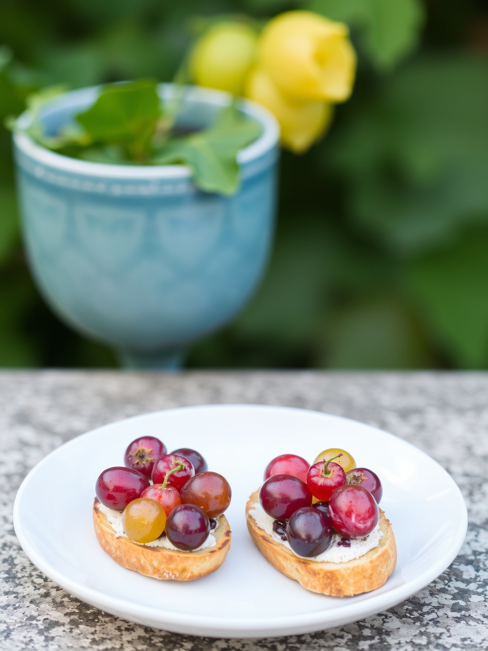 Roasted Grape Crostini