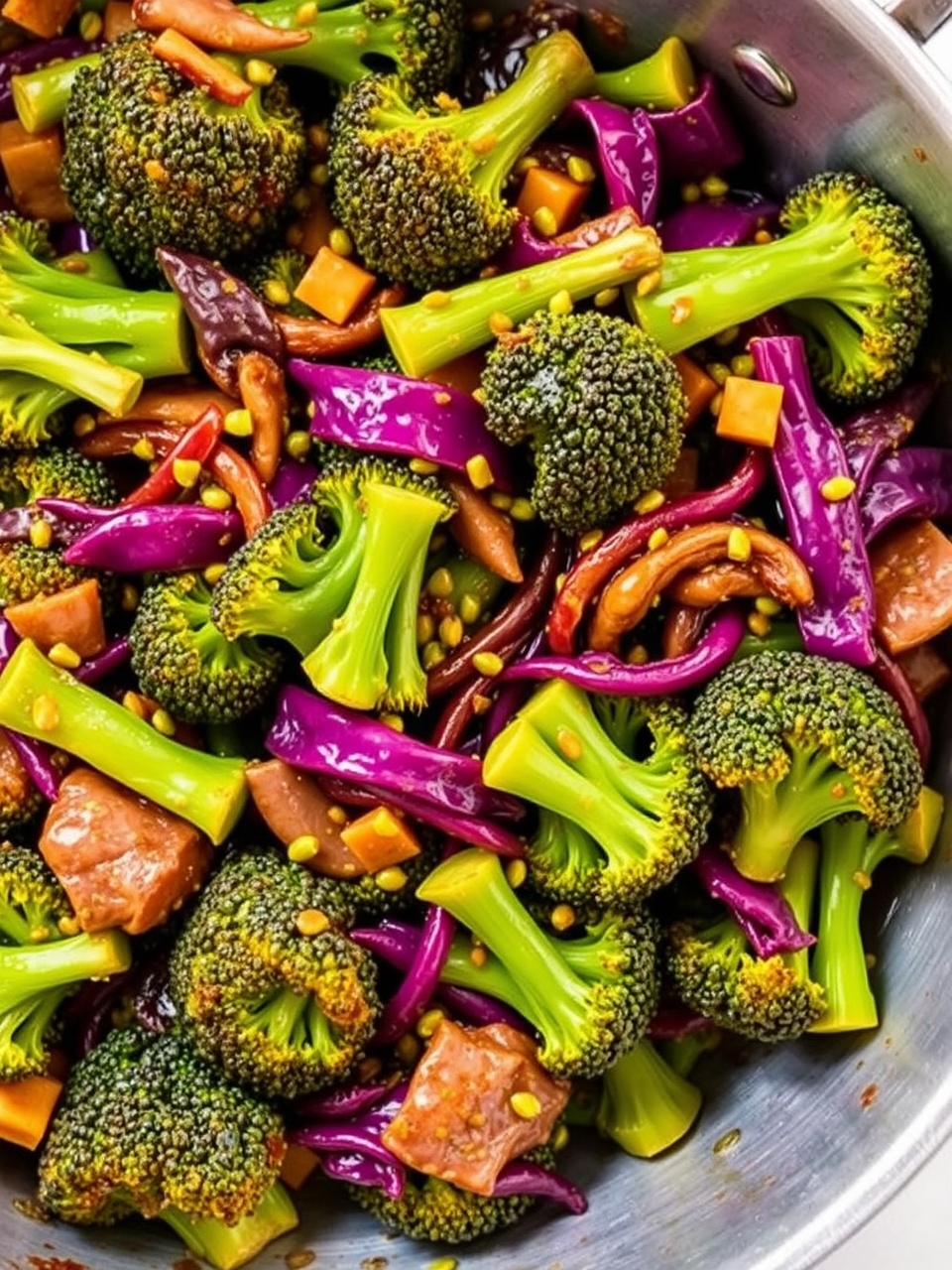 Purple Broccoli Stir Fry