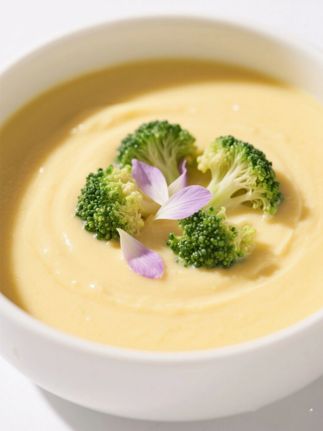 Creamy Purple Broccoli Soup