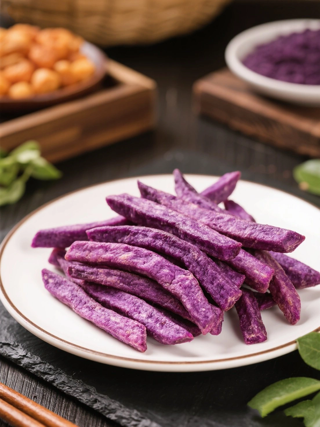 Crispy Purple Sweet Potato Fries