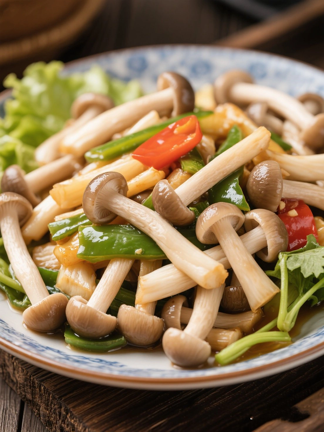 Stir-fried Seafood Mushrooms