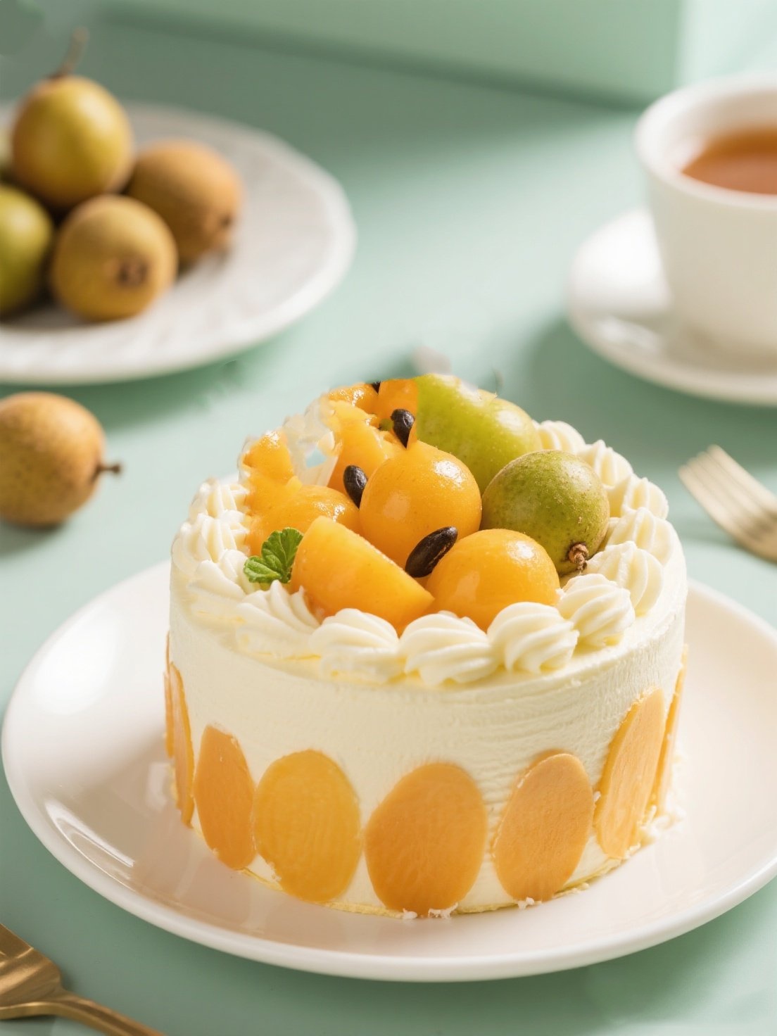 Ground cherries on dessert