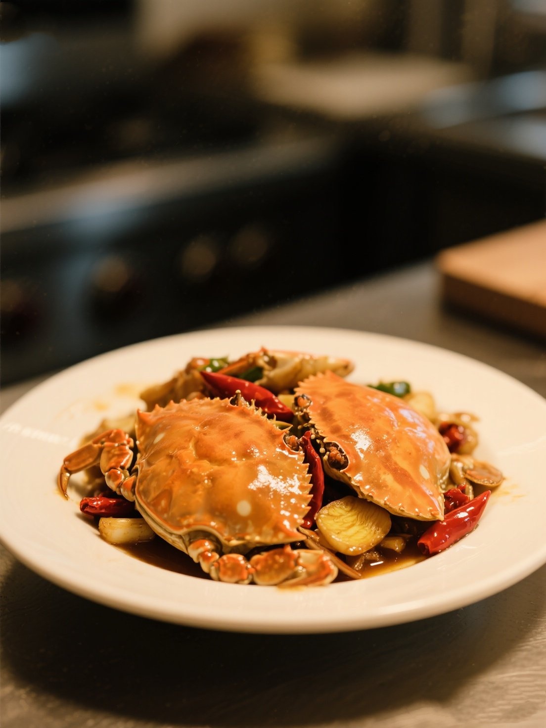 Ginger Scallion Crab Stir-fry